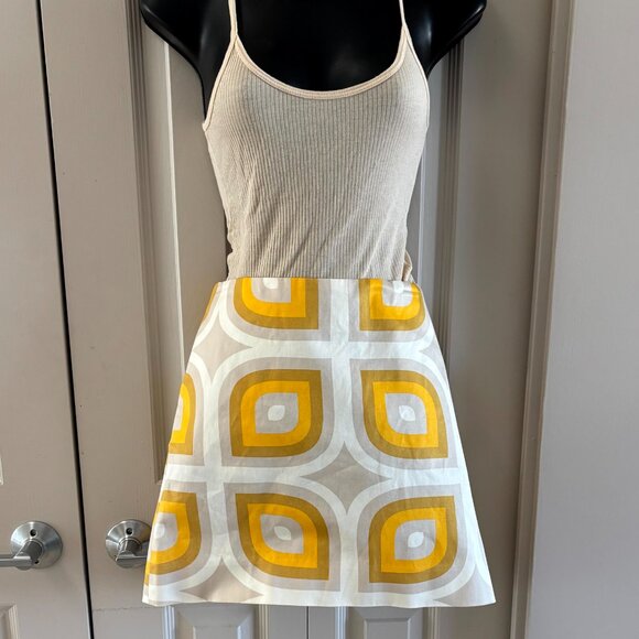J.Crew Retro Geometric Print A-Line Skirt, Size 0 - Picture 3 of 6